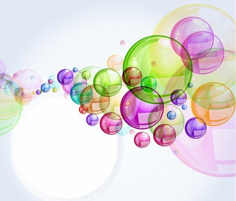 Abstract Colorful Bubble Background Vector