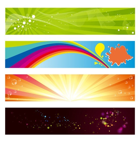 Vector Horizontal Banners Set