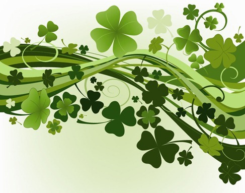 Green Clovers Vector Illustration