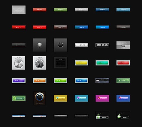 Big Button Collection 250 Free Photoshop Files preview03