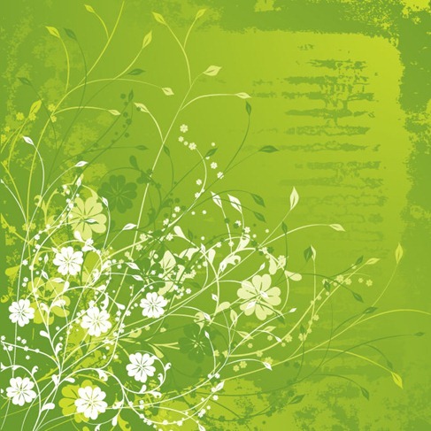 Floral Green Vector Illustration