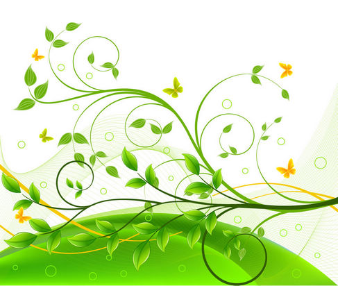 Green Floral Background