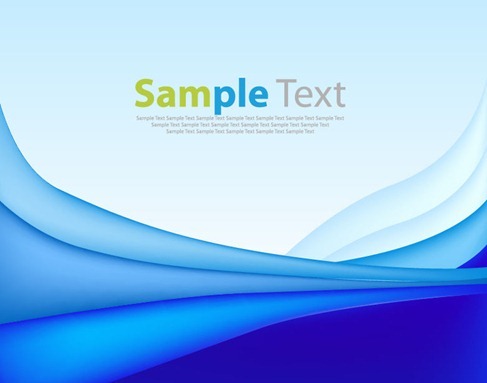 Vector Abstract Waves Blue Background