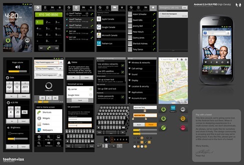 Android 2.3.4 GUI PSD High-Density