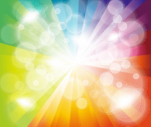 Colorful Burst Bokeh Background Vector Illustration