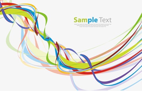 Colorful Wave Line Abstract Background Vector