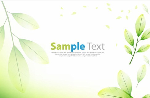 Fresh Green Leaves Background Vector Illustration