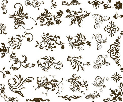 Set of Vector Floral Design