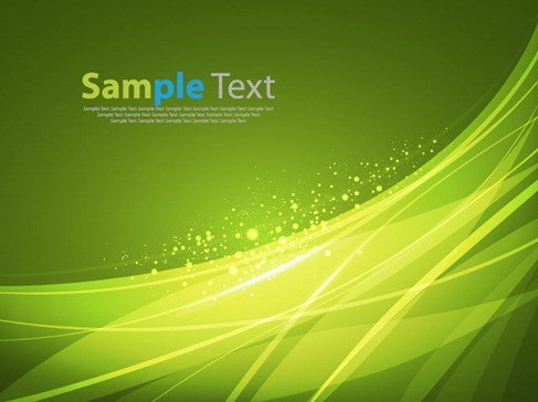 Abstract Green Smooth Lines Vector Background