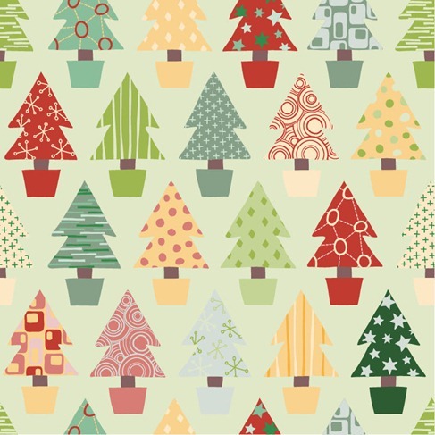 Abstract Christmas Tree Seamless Background Vector