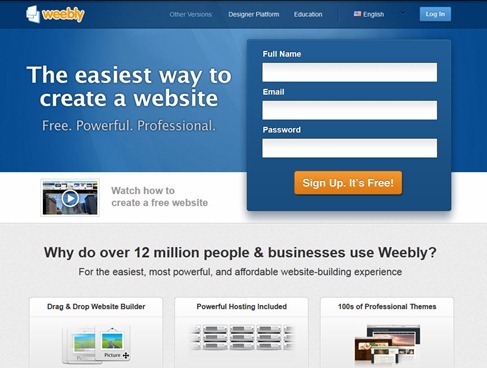 weebly- 10 Best Online Website Builders to Create Free Websites