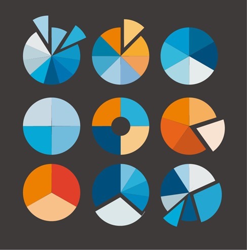 Pie Chart Vector Set