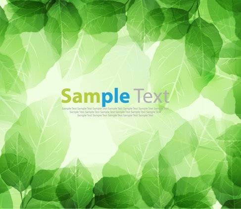 Spring Season Fresh Green Leaves Vector Background