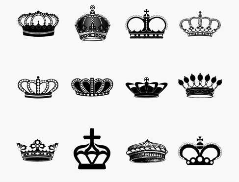 Crown Silhouette Vector Set