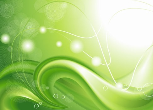 Abstract Green Curves Background Vector Graphic