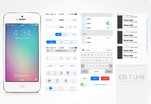 Free iOS 7 UI Kit 01