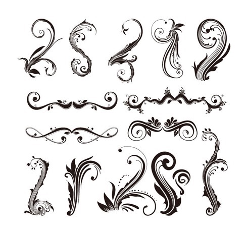 Ornament Design Elements Vector Set