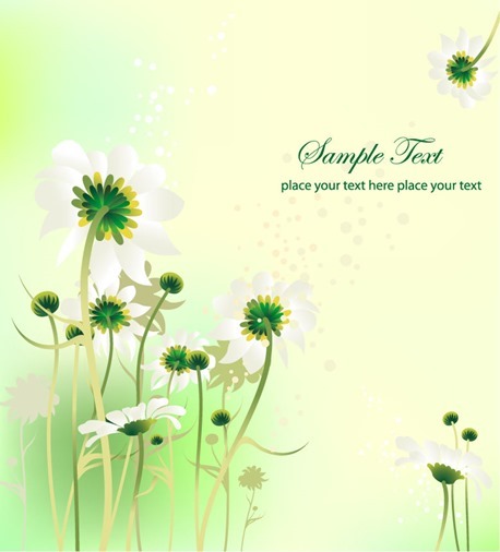 Flower Design Summer Background Vector Graphic