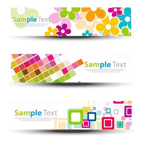 Header Banners Vector Graphic