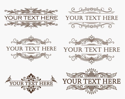 Vintage Menu Design Elements Vector Set