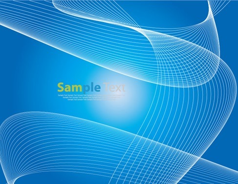 Abstract Blue Wave Lines Vector Background