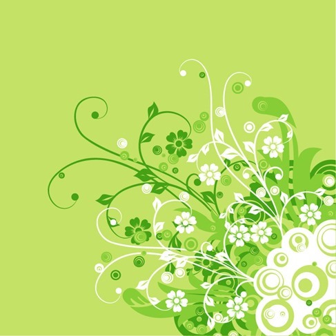 Abstract Floral Swirl Flower Vector Background