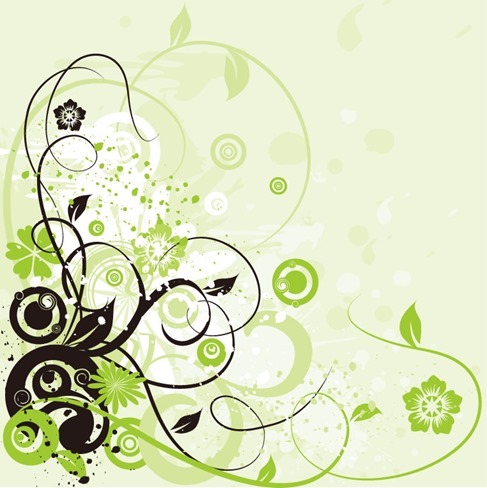 Floral Swirl Background Abstract Vector Graphic