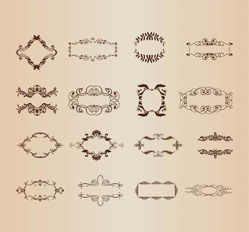 Vector Set of Decorative Frame Elements