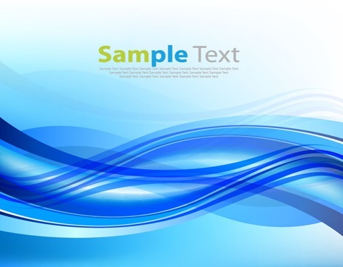 Abstract Blue Waves Vector Graphic for Design