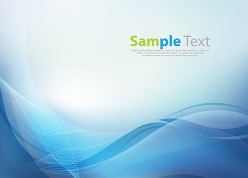 Blue Abstract Soft Waves Vector Background