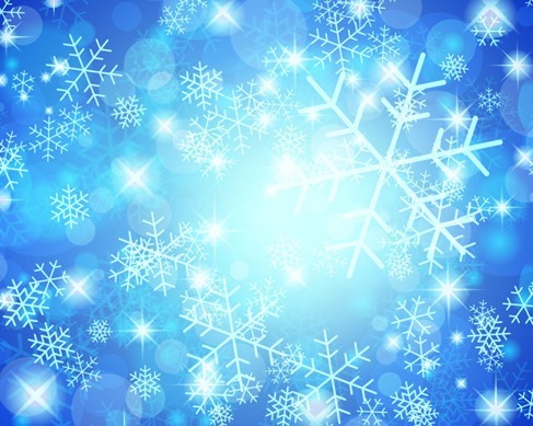 Christmas Snowflakes Blue Background Vector Graphic