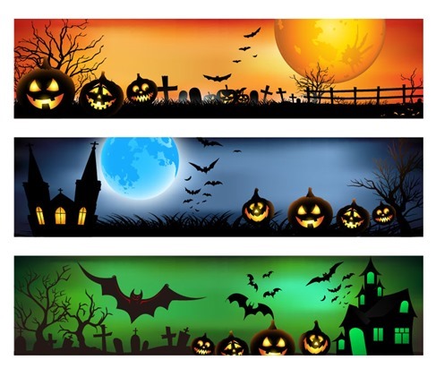 Vector Banners for Halloween