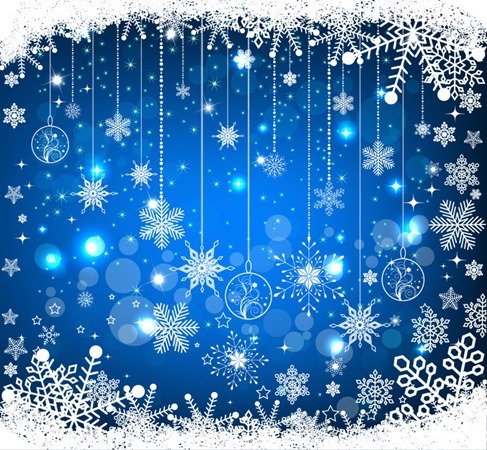 Blue Christmas Background Vector illustration