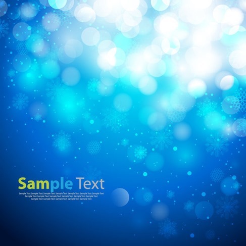 Blue Christmas Snowflakes Background Vector Graphic