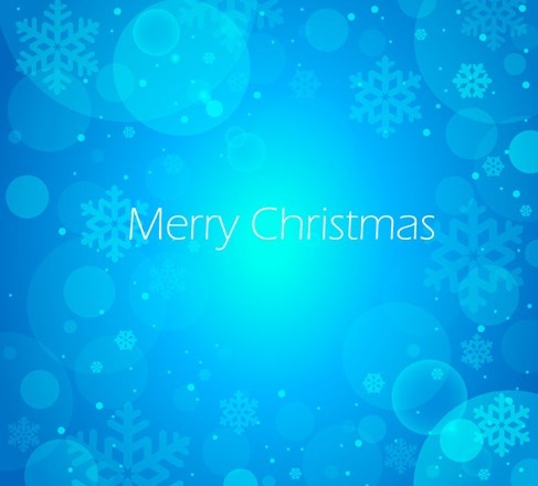 Christmas Blue Background Abstract Vector Illustration