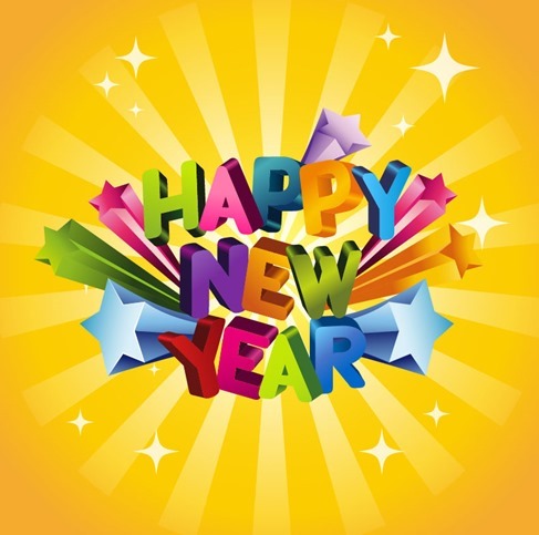 Happy New Year 3D Vector Illustration