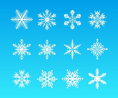 Vector Snowflakes Set for Christmas Design