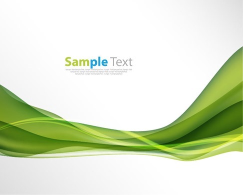 Abstract Green Wave Background Vector Illustration