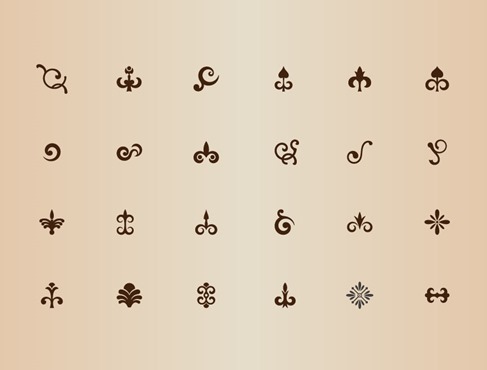 Vector Set of Ornamental Design Elements