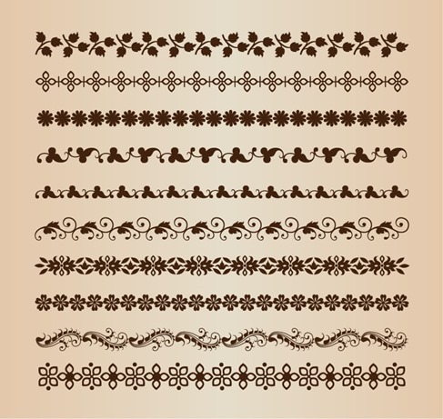 Retro Border Vector Set