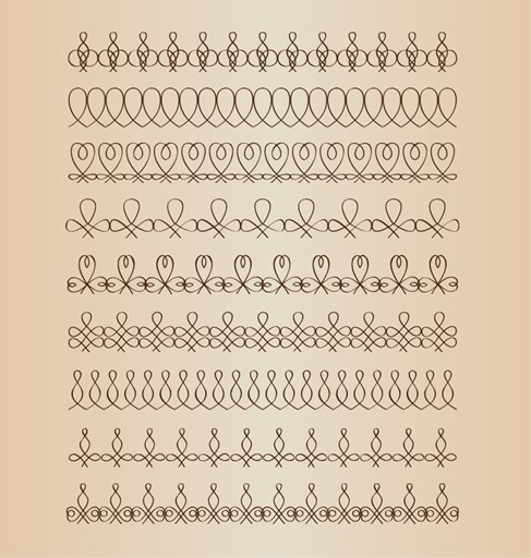 Vector Line Border Set Design Element