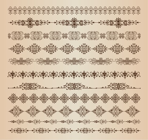 Vector Set of Border Decoration Elements