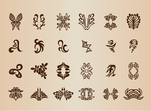 Vintage Symbol Elements Vector Set