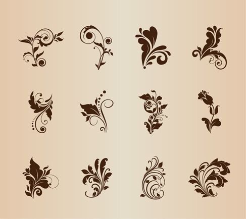 Floral Patterns for Design Vector Set