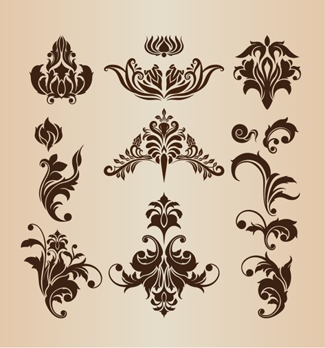 Retro Design Decorative Elements Vector Set