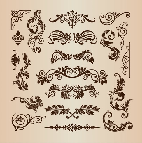 Retro Vintage Design Elements Vector Set