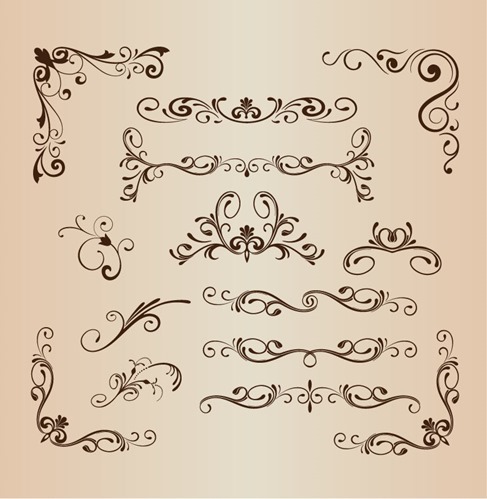 Set of Vector Vintage Design Elements