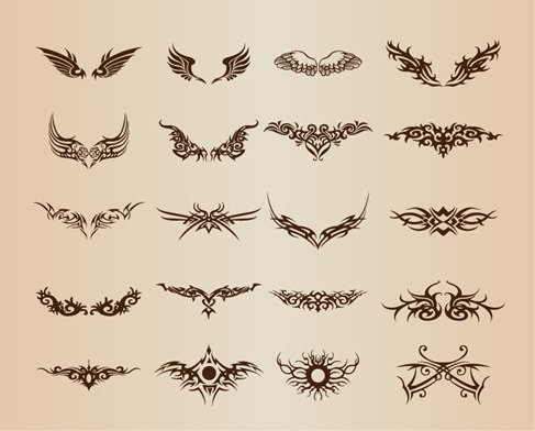 Tattoo Elements Vector Set