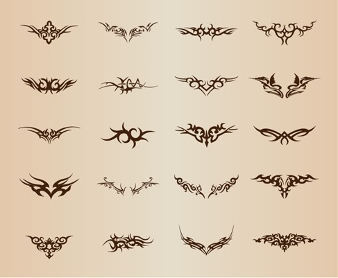 Tribal Tattoo Element Vector Set