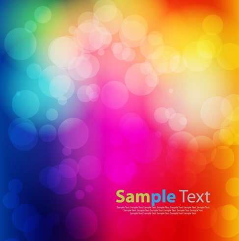 Abstract Background Colorful Bokeh Light Vector Illustration